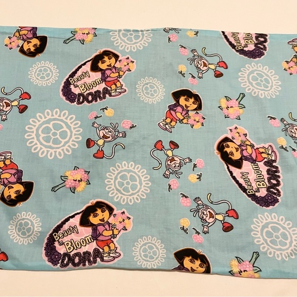 Dora the Explorer Beauty in Bloom Pillowcase Homemade 20.5” x 13” Pillow Case - Picture 8 of 16